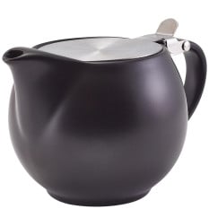 GenWare Porcelain Matt Black Teapot with Infuser 500ml/17.6oz (Pack of 6)