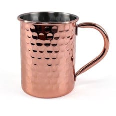 Copper Plated Hammered Mug 400ml/14oz