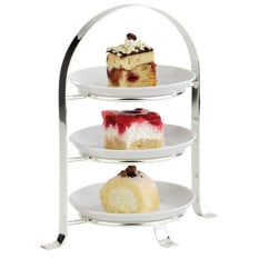 3 Tier Stainless Steel Serving Stand 17cm