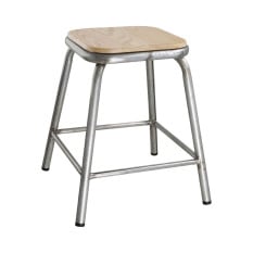 Bolero Cantina Low Stool Galvanised (Pack of 4)