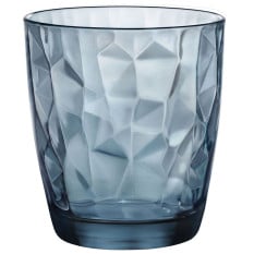 Bormioli Rocco Diamond Ocean Blue Water Glasses 310ml/10oz (Pack of 6)