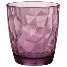 Bormioli Rocco Diamond Rock Purple Water Glasses 300ml/10oz (Pack of 6)