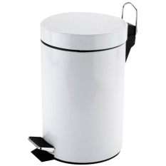 Pedal Bin White Round 3 Litre