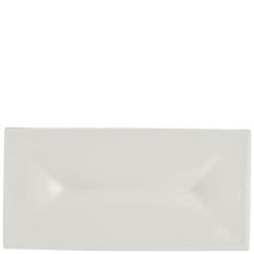Rene Ozorio White Album Rectangular Tray with Indent 24 x 12 x 2cm/9.4 x 4.5 x 0.5" (Pack of 12)