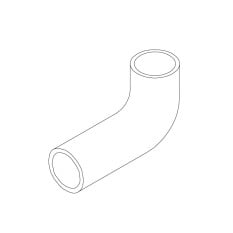 Mach Rubber Elbow 90° 28mm Dia L=100x70 (for Drain Pump)