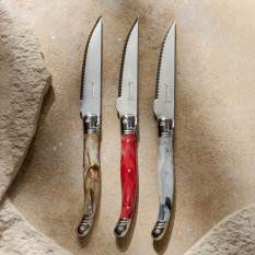 Jean Dubost Laguiole Marble Red Grill Knife (Pack of 6)