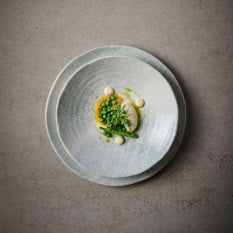 Dudson Makers Jute Grey Organic Coupe Plate 23cm/9" (Pack of 12)