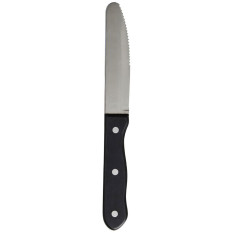 Varick Rounded Serrated Blade Pom Black Handle (Pack of 12)