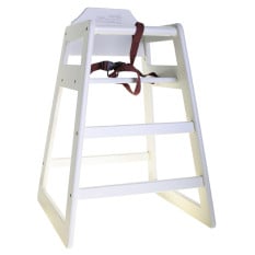 Highchair Wooden Commercial EU Standard White