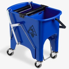 Flat Mop Wringer Double Bucket Mopping Blue