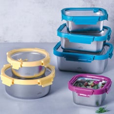 Lacor Stainless Steel Microwave Containers (Set of 3)