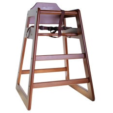 Highchair Wooden Commercial EU Standard Dark Wood