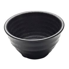 Creations Zen Melamine Black Round Bowl 9.5cm/3.7" 120ml/4oz (Pack of 6)