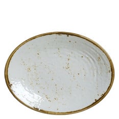 Creations Craft Melamine White Oval Plate 26cm/10" (Pack of 6)