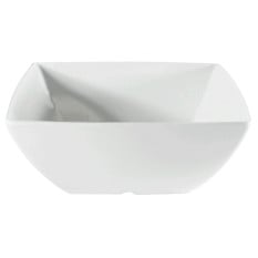 White Melamine Square Salad Bowl 90oz 2.7 Litre