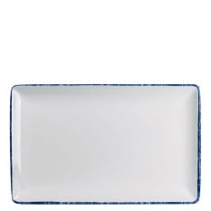 Creations Blue Dapple Melamine Rectangle Tray 30.5 x 19.1cm/12 x 7.5" (Pack of 12)