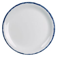 Creations Blue Dapple Melamine Coupe Plate 20.3cm/8" (Pack of 12)