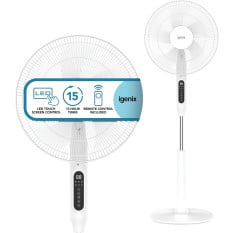 Igenix Digital Pedestal Fan 16" White