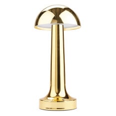 Dome Cordless Table Lamp Brass 22cm