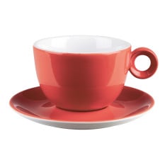 Costa Verde Cafe Red Bowl Shaped Coffee Cup 230ml/8oz (Pack of 12)