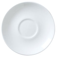 William Edwards Classic White Coupe Tea Saucer For One Saucer 14.5cm/5.5" (Pack of 12)