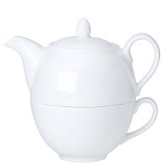 William Edwards Classic White Coupe Tea For One Set (Pack of 6)