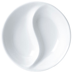 William Edwards Classic White Oriental Round Divided Dish 9.5 x 2cm/4 x 1" (Pack of 24)