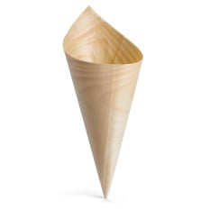 Wooden Serving Cone 155x80mm (Pack of 50)