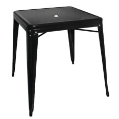 Bolero Bistro Square Steel Table Black 660mm