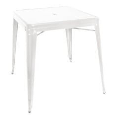 Bolero Bistro Square Steel Table White 660mm