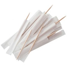 Birchwood Tooth Picks Paper Wrapped (Box of 100) - half in wrapper