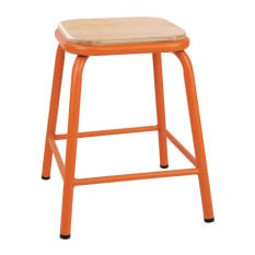 Bolero Cantina Low Stool Orange (Pack of 4)