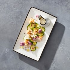 Steelite Charcoal Dapple Rectangle Platter 32 x 19cm/12.5 x 7.5"(Pack of 6)
