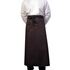 Bar Waist Apron With Pocket Black 90cm