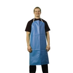 Heavy Duty PVC Apron Waterproof Reusable Blue
