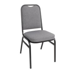 Bolero Square Back Banquet Chairs Black & Grey (Pack of 4)