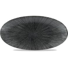 Studio Prints Agano Black Oval Chefs Plate 11.8x5.75"