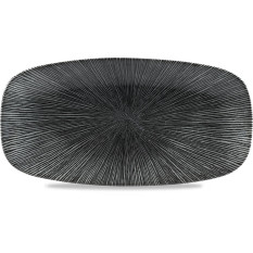 Studio Prints Agano Black Oblong Chefs Plate 11.75x6"