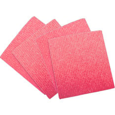 Antibacterial Sponge Cloth Red (Pack of 5)