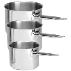 Artame Professional 3 Piece Stainless Steel Deep Saucepan Set