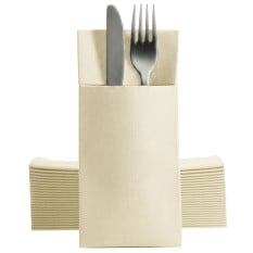Airlaid Pocket Napkins 8 Fold Cream (Pack of 500)