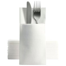 Airlaid Pocket Napkins White 8 Fold 40cm (Pack of 500)