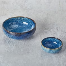 Terra Porcelain Aqua Blue Belly Bowl 17cm/6.5" (Pack of 6)