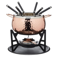 Artesà Copper Finish Fondue Set
