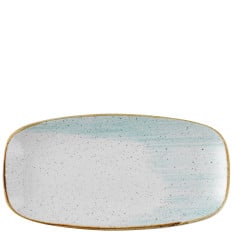 Churchill Stonecast Accents Duck Egg Blue Chefs’ Oblong Plate 30 x 15.3cm/11.75 x 6" (Pack of 12)