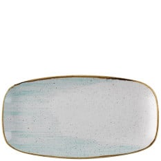 Churchill Stonecast Accents Duck Egg Blue Chefs’ Oblong Plate 35.5 x 18.9cm/13.875 x 7.375" (Pack of 6)