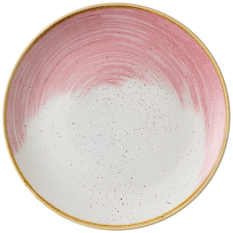 Churchill Stonecast Accents Petal Pink Coupe Plate 26cm/10.25" - Lifestyle Overhead
