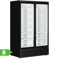Tefcold Upright Display Fridge Black 1081 Litre