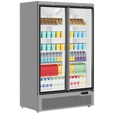 Tefcold Upright Display Fridge Stainless Steel 1081 Litre
