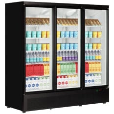 Tefcold Upright Display Fridge Black 1664 Litre